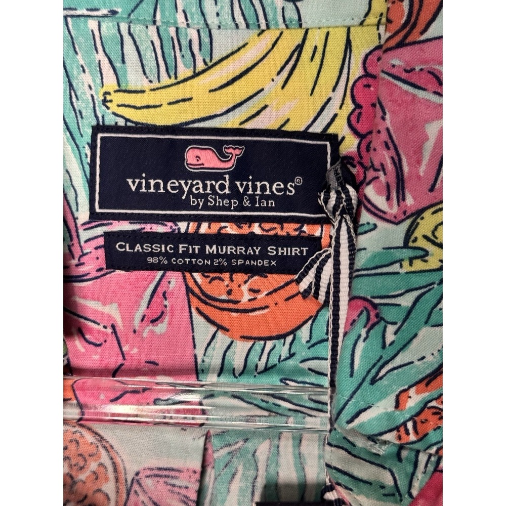 Vineyard Vines Mens Classic Fit Murray Shirt Tropical Drink Print Button Sz XS - Picture 3 of 5
